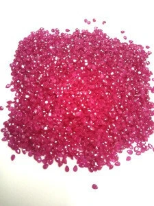 Synthetic Ruby Opaque Pear Gemstones