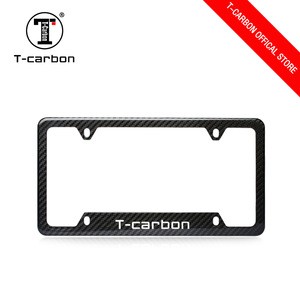 T-carbon Custom  Car USA Size  Real Carbon Fiber License Plate Frame