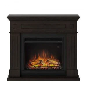 TAGU LARSEN FIREPLACE SUITE IN ESPRESSO WENGE WITH ELECTRIC FIRE