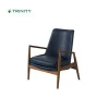 TC01 solid wood leather modern design hotel furniture leisure lounge chair for hotel bedroom