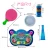 Import Tennis rackets magical game bounce ball bubble toy machine with double plastic racket blowing bubble from China