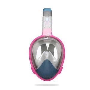 THENICE Snorkel Mask Foldable Snorkel Tube 180 View Easy Breathe Anti-Fog Anti-Leak for Swimming Snorkeling Scuba Diving