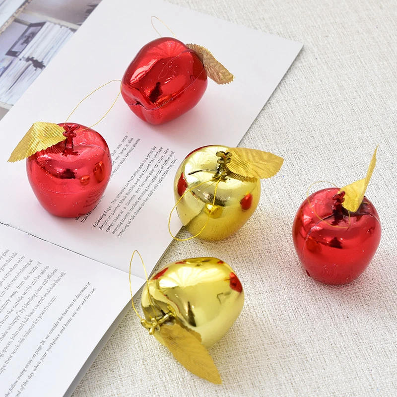 Three-dimensional Christmas decorations electric gold - plated red Christmas fruit decorative pendant Christmas ball