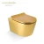 Import toilet sets bathroom Sanitary Ware Bathroom luxury commode gold rose wall hung toilet from China