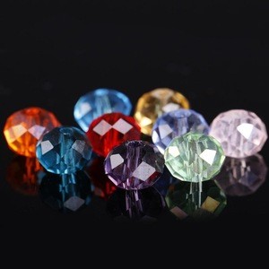 Top AAA Quality 4mm 6mm 8mm 10mm Faced Glass Beads Crystal Rondelle Beads for Chandeliers, Jewelry Making