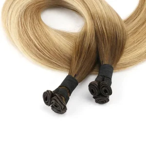Top Quality Russian 100% Human Hair Genius Weft Extensions, Thin Invisible Seamless Genius Weft 12A Double Drawn Virgin