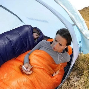 Top selling factory foldable lightweight camping outdoor warm light latex travel sleep bag