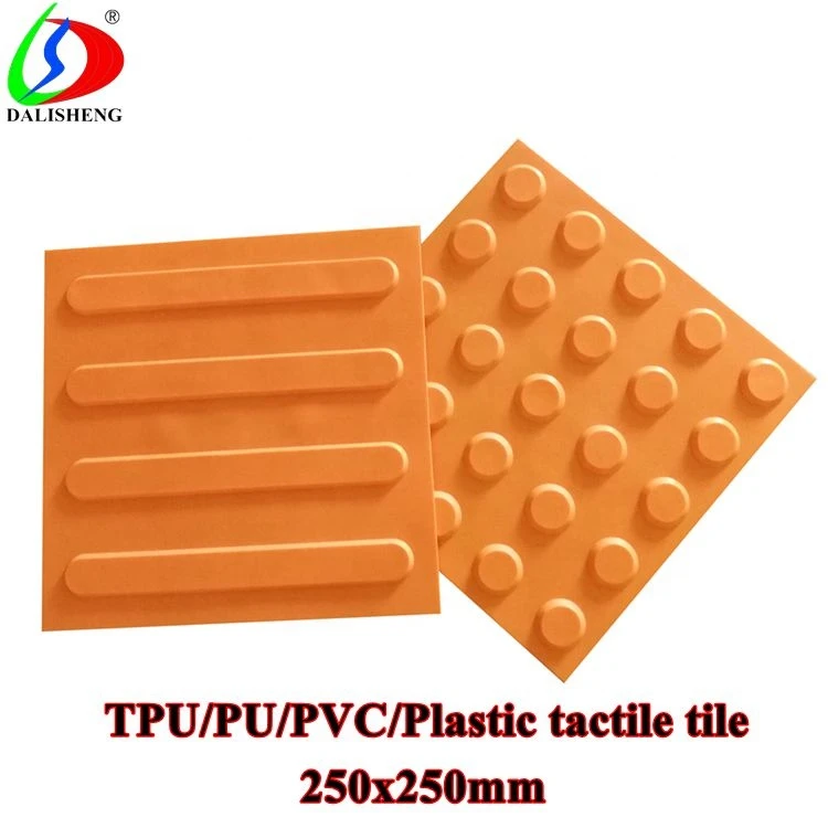 TPU Rubber PVC plastic blind tactile tile warning indicator plate paving,yellow black,gray green blue tactile tile