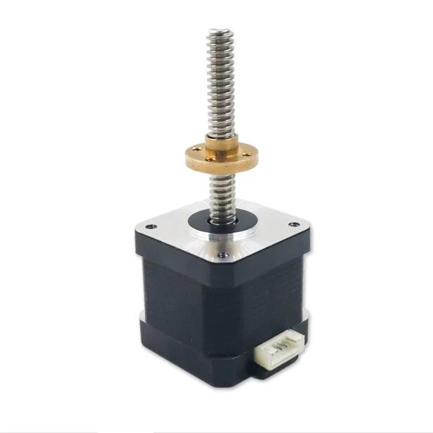 Tr8*4 lead DC screw linear actuator non captiv NEMA 17 stepper motor 300mm linear stepper motor screw L48mm