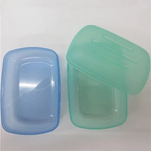 Transparent colorful plastic soap dish