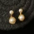 Import Twined design handmade14K gold plated 925 silver needle freshwater pearl ladies earrings from China