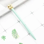 Unique design four leaf clover lucky pen stationery writing pen multi-colors bling bling pen for gift