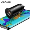 USAMS High Quality US-CC097 C15 QC4.0+PD3.0 USB Type-C Fast Charging Car Charger For Cell Phone