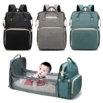 Uweld Multifunctional Custom Travel Nappy Bag 3 in 1 Luxury Baby Diaper Bag Backpack Diaper Bag With Bed