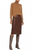 Veda leather pencil skirt for women