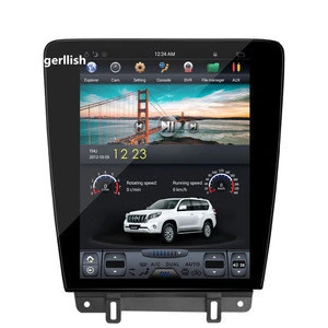 Vertical screen tesla style 12.1inch android car dvd player with gps navigation for Ford Mustang 2010-2014