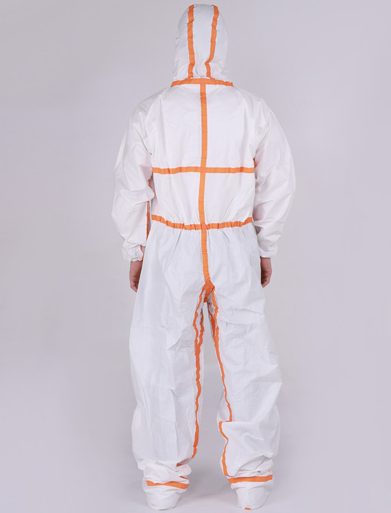 Buy Waferproof Disposable Microporous Coverall With Reflective Stripe ...