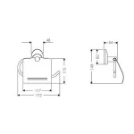 Wall Mount Toilet Paper Holder, 304 Stainless Steel Bathroom Toilet Paper Holder