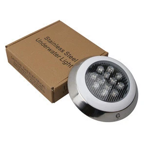 Wall Surface Mounted 12W Led Swimming Pool Light 12V AC DC IP68 Underwater 304Stainless+PC cover