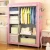 Import Wardrobe Bedroom Closet Organizer Plastic Clothes Storage Shelves, Non-Woven Fabric Cover with Side Pockets from China