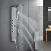 Water temperature display waterfall shower screen three- 3 handheld shower system 304 stainless steel 6 massage shower panel