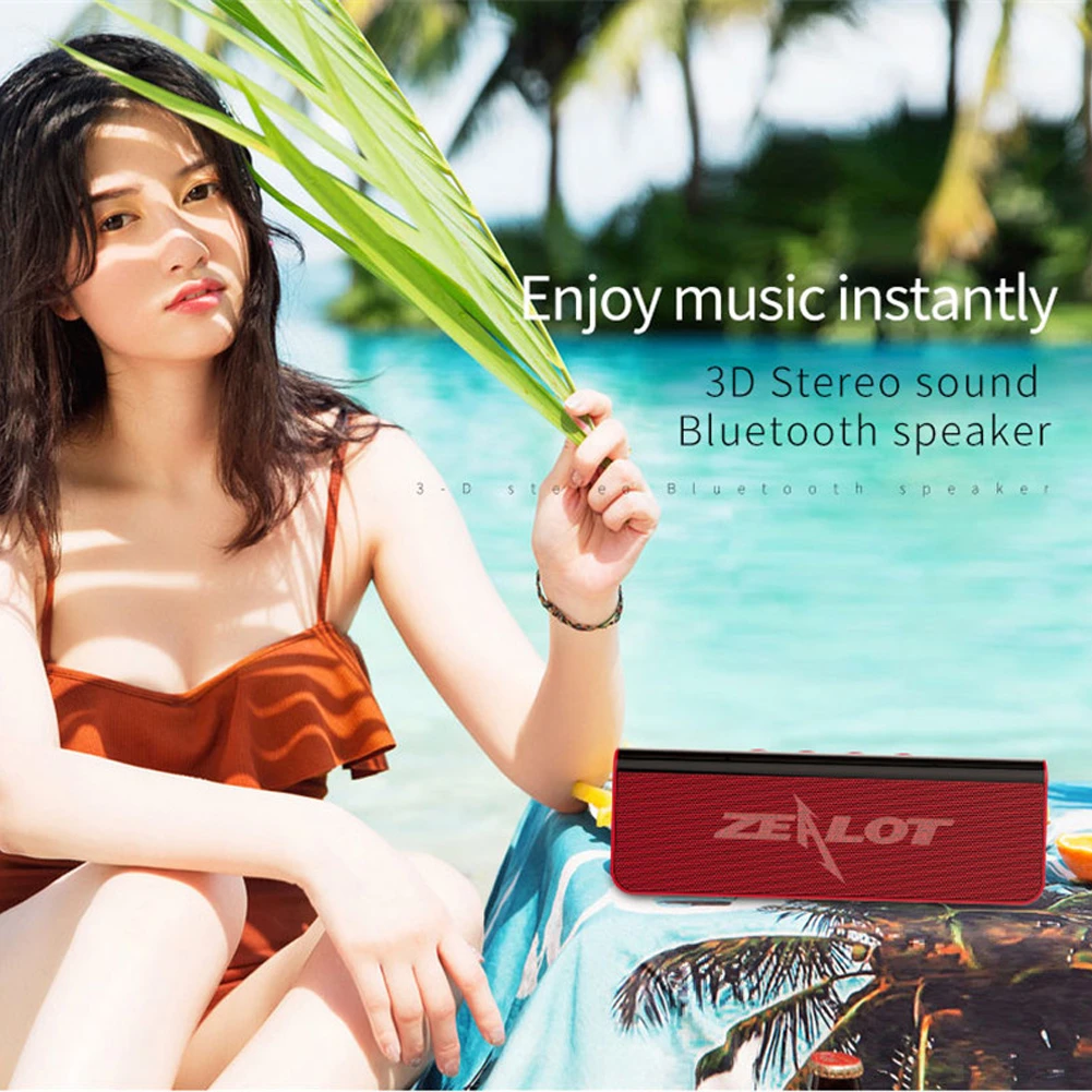 Waterproof Bluetooth Stereo Speaker Outdoor Subwoofer Bass Mini Column Box Loudspeaker TF USB AUX Support Wireless Speakers