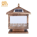 Waterproof ip65  outdoor pillar motion sensor decorative park lights solar power led garden solar light