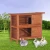 Import Waterproof Wooden Pet House Double Layers Pet Supplies Rabbit Hutch Two Storey Rabbit Hutch Bunny Cages from China