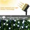 Wedding Holiday String Fairy Solar Post Lights Patio Home Garden Party Free Sample Mini 20M 22M 200 LEDS Cool White LED 1-year