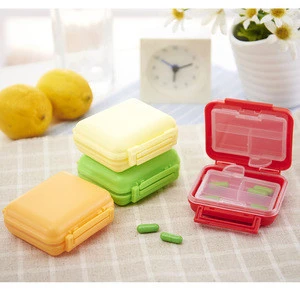Weekly sort plastic pill box folding vitamin medicine makeup storage container case