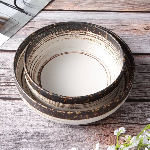 WEIYE Japanese style Soup bowl Custom round Salad porcelain bowl wholesale Personalized Ceramic stackable ramen bowl