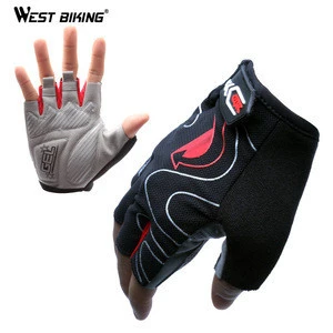 WEST BIKING 3D Gel Sport Gloves Summer Breathable Unisex Road Mountain Half Finger Cycling Gloves
