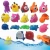 Import WGL373 Wholesale Mini Cartoon Animals Baby Bath Toy Soft Plastic Animal Toys from China