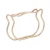 Import Wholesale 11.5cm Inner Size Light gold Cat Shape rings handbag accessories Metal bag handle from China