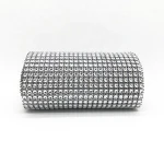 wholesale 24 rows wholesale silver plastic trimming imitate rhinestone roll trim diamante plastic rhinestone mesh trimming