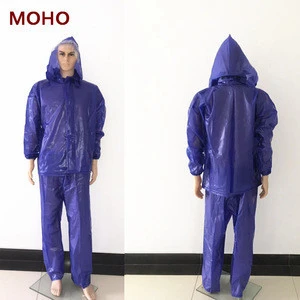 Wholesale 40 filament thick Adult Sea Plastic Raincoat Rain Pants Suit Split Single Labor Rain Gear Motorcycle Riding