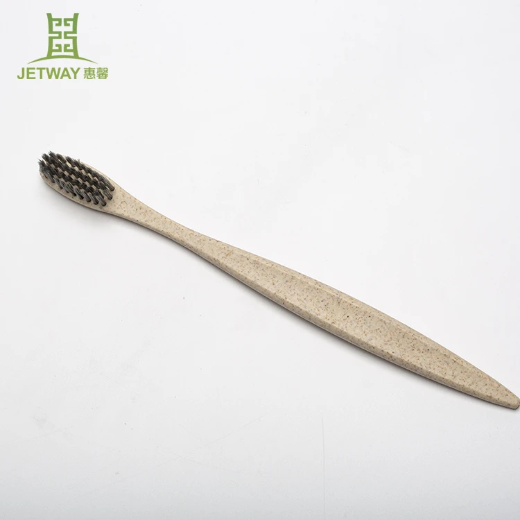 Wholesale adult super soft biodegradable wheat straw toothbrush