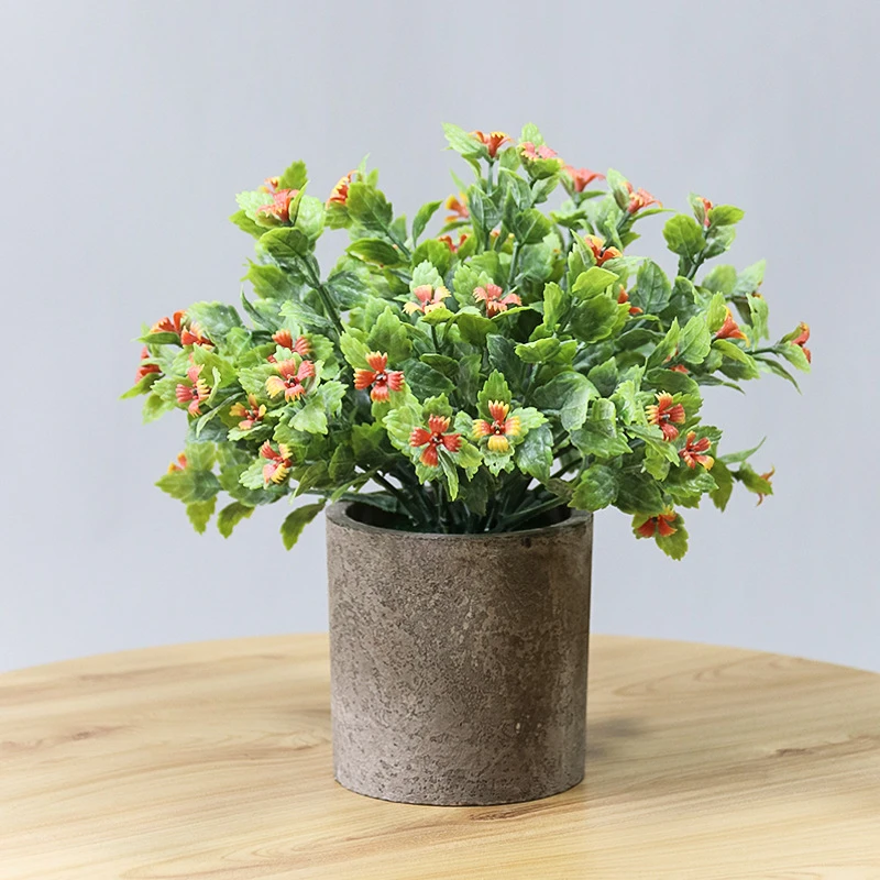 wholesale artificial flower pot plant desktop decorative green plant office plant with pot