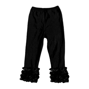 Wholesale baby girl cotton ruffle pants children boutique ruffle pants for kids