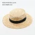 Import Wholesale Beach Straw Boater Hat with Black Band from China