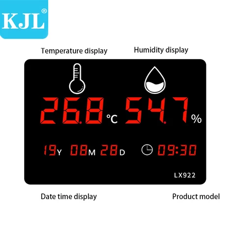 Wholesale Customizable Large Digital Temperature Humdity Display Board With Time and perpetual calendar