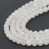Wholesale DIY Jewelry Beads Natural Genuine White Jade Round Loose Stone Bead