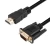 Import Wholesale factory price 6ft HDMI to VGA Adapter Cable Gold-Plated 1080P HDMI Male to VGA Male audio cable support 1080p from China