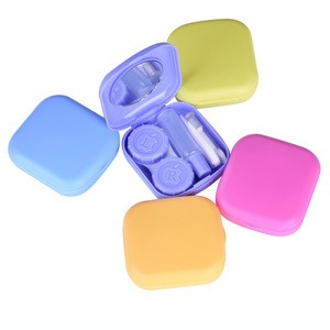 Wholesale high quality portable small size 5.8*5.1*1.6cm cute contact lenses case box