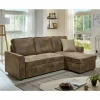 Wholesale l shape fabric corner tufted sectional sofa bed with storage Chaise