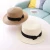 Import wholesale lady boater Sun hat Flat top Straw Beach hat round summer sun panama hat from China