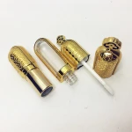 Wholesale luxury empty gold color liquid lipstick tube lip balm laminated lipstick container