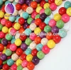 wholesale natural 8mm round colorful turquoise beads loose gemstone beads for jewelry
