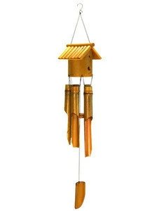 Wholesale natural bamboo wind chime-34"H bird house bamboo wind chime