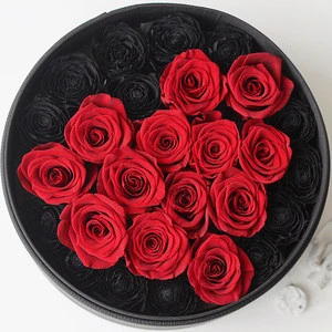 Wholesale natural preserved flowers real preserved rose  gift box for Mother&#039;s Day gift